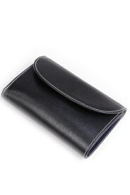 ホワイトハウスコックス WhitehouseCox S7660 コインケース付三つ折財布 ブラックxネイビー リージェントブライドルレザー バイカラー