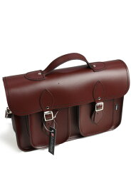 ザッチェルズ ZATCHELS ツインポケットサッチェルバッグ-14.5インチ マルサラレッド 3WAY 牛革 イギリス製