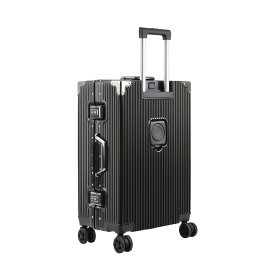 ＼在庫大放出★クーポンで最安5,980円！／スーツケース アルミフレーム キャリーケース S/M/Lサイズ 防塵カバー付き 機内持ち込み USB充電ポート カップホルダー TSAロック 360度回転キャスター 頑丈 軽量 静音 おしゃれ 国内 海外 ビジネス 出張 1-3泊 3-5泊 5-10泊