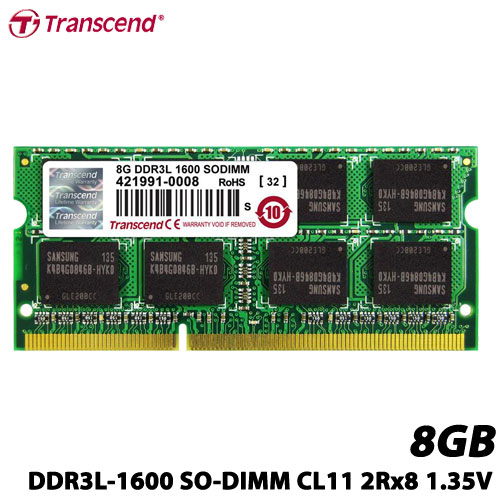 送料無料 在庫僅少 トランセンド TS1GSK64W6H 8GB 1.35V 2Rx8 激安超特価 DDR3L-1600 CL11 SO-DIMM 超目玉