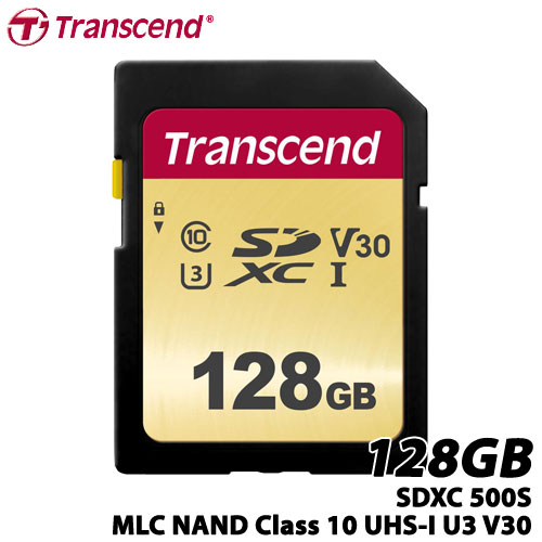 送料無料 在庫僅少 トランセンド TS128GSDC500S 128GB 往復送料無料 SDXC 500S MLC Class V30 89%OFF 対応 10 UHS-I NAND U3