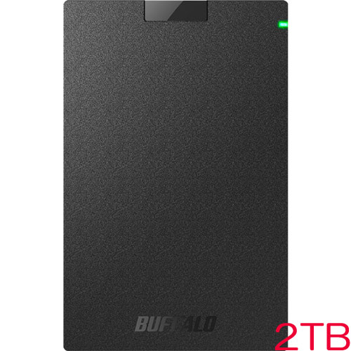 バッファロー MiniStation HD-PCG2.0U3-GBA [USB3.1(Gen.1)対応 ポータブルHDD ブラック 2TB]