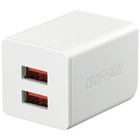 バッファローコクヨサプライ iBUFFALO BSMPA2402P2WH [2.4A USB充電器 2ポート ホワイト]