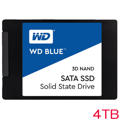 【送料無料】在庫僅少 ウエスタンデジタル WDS400T2B0A [WD Blue 3D NAND SATA SSD（4TB 2.5インチ 7mm厚 SATA 6G 5年保証）]