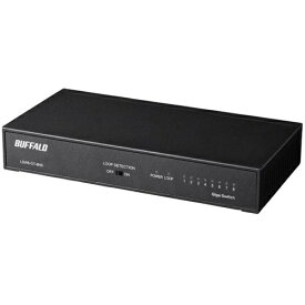 バッファロー LSW6-GT-8NS/DBK [Giga 8ポート スイッチ 電源内蔵 金属 マグネット付 ブラック]