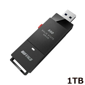 バッファロー SSD-PUT1.0U3BC/D [外付けSSD ポータブル USB3.2 Gen1 スティック型 TV録画対応 1.0TB ブラック]