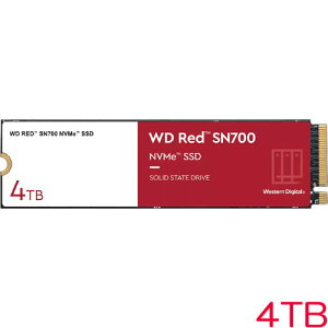 EGX^fW^ WDS400T1R0C [WD Red SN700 NVMe SSDi4TB M.2(2280) PCIe Gen3 x4 NVMe 5100TBW 5Nۏ؁j]