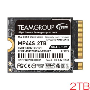 Team TM5FF3002T0C101 [2TB MP44S SSD M.2 (2230) PCIe 4.0 x4 NVMe 3D NAND 450TBW 5Nۏ]