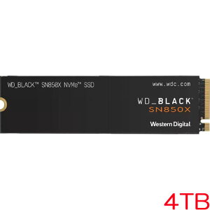 EGX^fW^ WDS400T2X0E [WD_BLACK SN850X NVMe SSDi4TB M.2(2280) PCIe Gen4 x4 NVMe q[gVN 5Nۏ؁j]