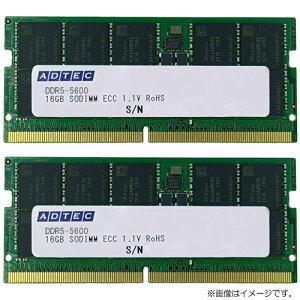 AhebN ADS5600N-E32GDBW [32GB×2g DDR5-5600 (PC5-44800) ECC SO-DIMM 2Rx8 262pin]