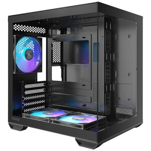 Okinos ATXミドルタワーケース Aqua 93 三面ピラーレス 2×120mm ARGBファン付属