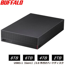 バッファロー BUFFALO HD-NRLDシリーズ 2TB/4TB/6TB/8TB [USB3.1/USB3.0/USB2.0 外付けハードディスク 外付けHDD PC用＆TV録画用 静音＆防振＆放熱設計 日本製]