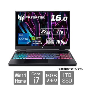 GCT[ PHN16-71-N76Z47 [Predator Helios Neo(Core i7-13700HX 16GB SSD1TB 16.0WQXGA RTX4070 Win11Home64 BK)]