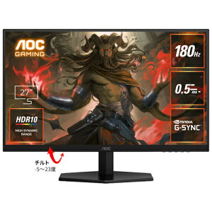 AOC Q27G40E/11 [27^Q[~OtfBXvC/2560×1440/HDMIADisplayPort/Xs[J[FȂ/180Hz]