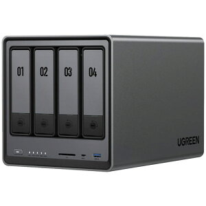UGREEN DXP4800 [NASync 4�x�C NAS 4�R�A Intel N100 8GB������ 2.5GbEx2 M.2x2 HDMI�o�� SD�J�[�h�X���b�g]