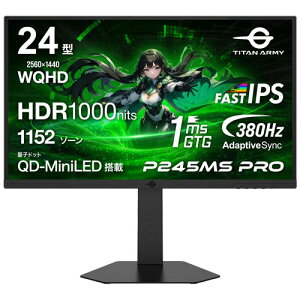 Titan Army P245MS PRO [24�^�AWQHD�A�m���O���A FAST IPS�A380Hz�AQD Mini-LED�AHDR1000�APBP/PIP�AAdaptiveSync]