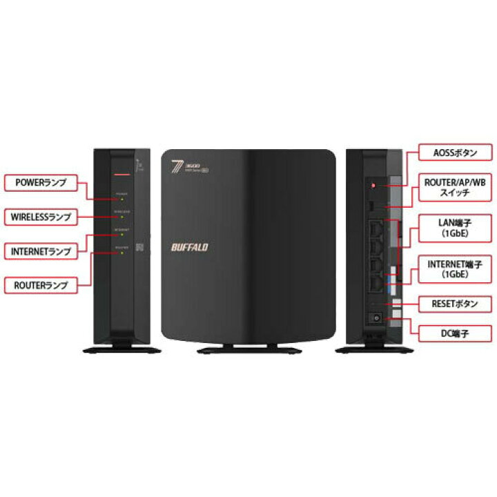 楽天市場】バッファロー BUFFALO Wi-Fiルーター WSR3600BE4P/DBK [Wi 