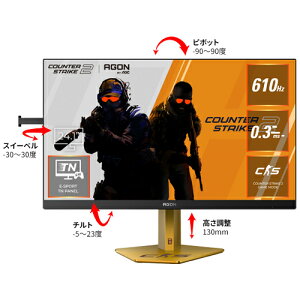 AOC CS24A/P/11 [24.1�^�Q�[�~���O�t���f�B�X�v���C/1920×1080/HDMI�ADisplayPort/610Hz]