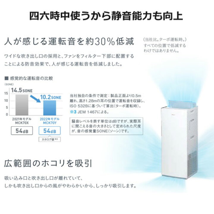 楽天市場】ダイキン MCK70Y-T [加湿ストリーマ空気清浄機 (ブラウン 