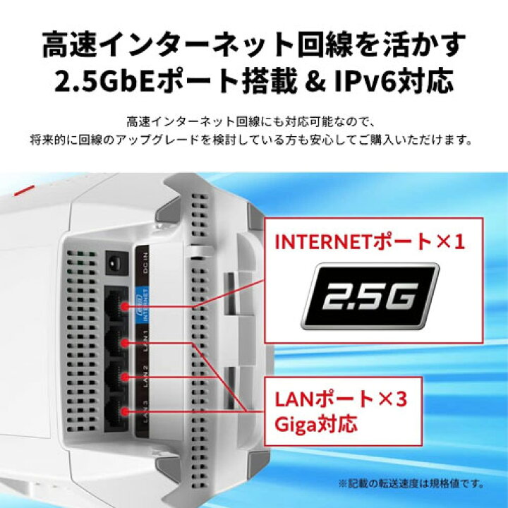 楽天市場】バッファロー WNR-5400XE6/2SD [AirStation Wi-Fi 6E トライ  