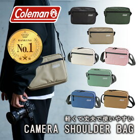 【 Coleman カメラバッグ 】 コールマン カメラ バッグ ショルダー コンパクト デジカメ 一眼レフ ミラーレス ショルダーバッグ カメラケース 軽量 旅行 撮影 斜めがけ メンズ レディース カジュアル おしゃれ ブランド ブラック 仕切り 普段使い スナップ 撥水