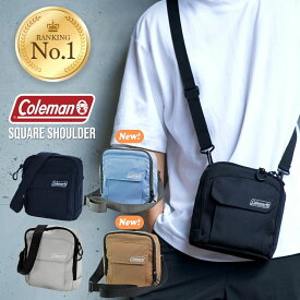 【 Coleman ショルダーバッグ 】メンズ レディース 斜めがけ 軽量 軽い 肩かけ スクエア コールマン カジュアル おしゃれ タウン 使いやすい 背面メッシュ サブバッグ アウトドア フェス お散歩バッグ 旅行 ミニバッグ ポーチ 小型 ボディバッグ シンプル ブラック