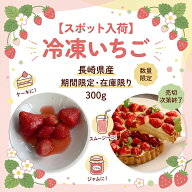 [どれでも5品で送料無料] 長崎県産 冷凍いちご 300g 【動画あり】【期間限定】国産 へたなし 丸ごと 完全…