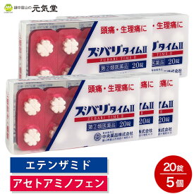 【第(2)類医薬品】ズバリタイムII 20錠 5箱セット セルフメディケーション税制対象 中央薬品 エテンザミド アセトアミノフェン 頭痛 解熱鎮痛 痛み止め 発熱 置き薬 配置薬