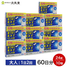 【4/23(火)迄使える最大2,000円OFFクーポン配布中】【第2類医薬品】アレジンAZ錠24錠 10箱セット アゼスラスチン塩酸塩 鼻炎薬 花粉症 花粉症薬 ハウスダスト アレルギー専用鼻炎 鼻づまり くしゃみ 第一薬品工業 置き薬 配置薬 富山