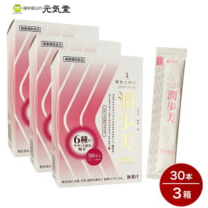 潤歩美(じゅんあゆみ)10g×30本 3箱セット 常盤薬品工業 コンドロイチン サメ軟骨 コラーゲン グルコサミン プロテオグリカン 軟骨成分 美容成分 健康食品 サプリ ゼリータイプ 贈り物 ギフ