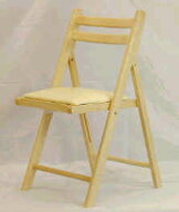 【B級品】木製　折りたたみ椅子　レザー座ナチュラル　5．0kg[NO.368 ナチュラル]
