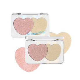 【 エチュード 公式 】 ハートポップデュオブラッシャー エチュードハウス ETUDE 艶肌 チーク ピンク ハイライト ハート シアー ツヤ 血色 オレンジ パープル ペール ピンク 韓国 韓国コスメ