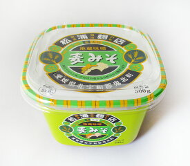 【 地蔵味噌 松浦麹店 麦みそ 500g カップ 詰め 】 味噌 みそ 愛媛 麦 500g 調味料 豆 ごはん ご飯 みそ汁 味噌汁 合う 松浦 麹 店 500グラム