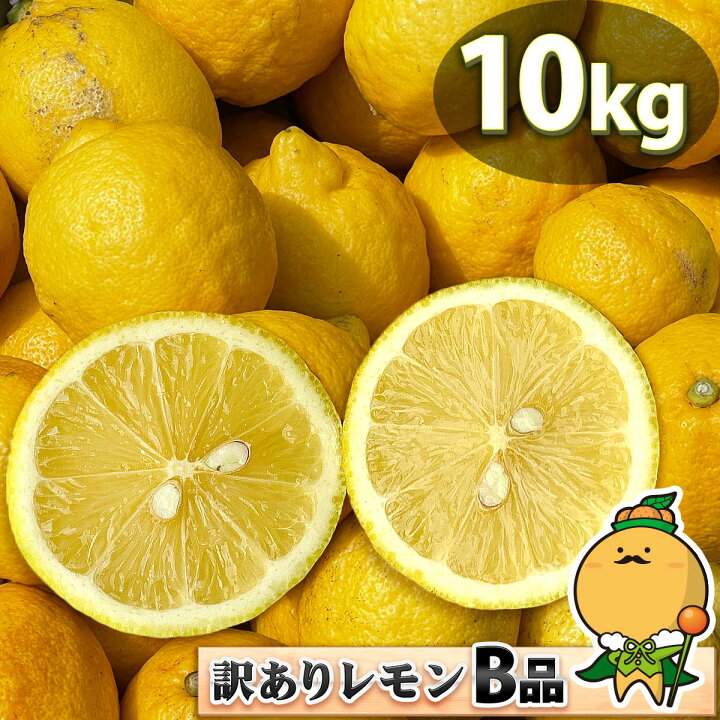 楽天市場】愛媛県産 訳あり レモン B品 サイズ込み 10kg 【送料無料/一  