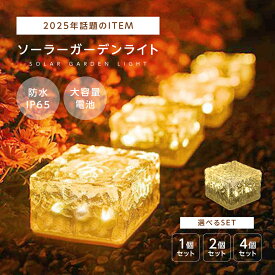 【50％OFFクーポンで1390円～】ソーラーライト ガーデンライト 防水 自動点灯 大容量電池 太陽光 玄関 庭 ライトアップ（C）