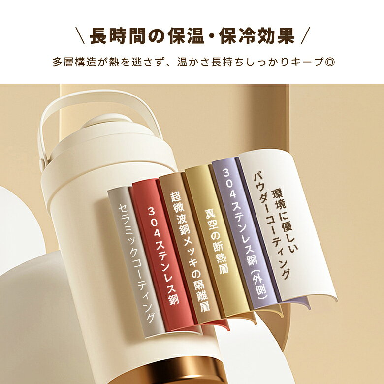 【65%OFFクーポンでMAX1,743円〜】楽天1位 タンブラー セラミックコーディング 保温 保冷 真空断熱 ストロー付き 3way 広口 シリコン 上品 水筒 母の日(T)【一部予約販売】 - メイン画像 10