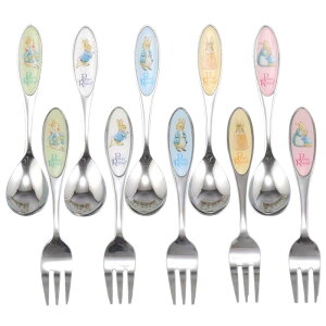 『ピーターラビット PJ カトラリー 単品』【スプーン フォーク カトラリー ステンレス 絵柄 絵本 うさぎ 日本製 燕市】【メール便対応】