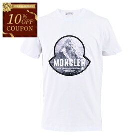 【10％OFFクーポン 枚数限定】 モンクレール MONCLER クルーネック半袖Tシャツ 8C7A810 8390T 001 001 ホワイト メンズ 【ラスト1点 XSサイズ】