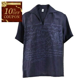 ベルルッティ BERLUTI 半袖シャツ R28HCS110 001 55N ブルー メンズ 【ラスト1点 43サイズ】