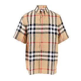 バーバリー BURBERRY 半袖シャツ 8051073 A7028 ベージュ 2022SS メンズ 【限定価格】 【ラスト1点 サイズS】 【off_overten】