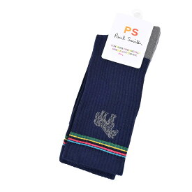 ピーエス ポール スミス PS Paul Smith ソックス MEN SOCK BOBBY ZEBRA M2A400MOAF720 48 ネイビー 2022AW メンズ