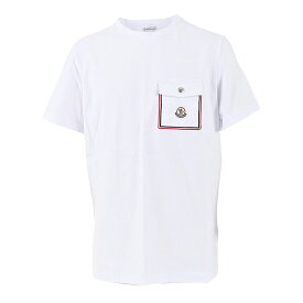 モンクレール MONCLER Tシャツ 8C000 48 8390Y 001 ホワイト メンズ 【好評につき再入荷】