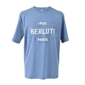 ベルルッティ BERLUTI Tシャツ R24JRS96 002 668 ブルー メンズ 【ラスト1点 サイズL】 【特別価格 期間限定】