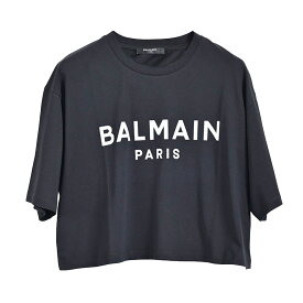 【5%OFFクーポン対象 期間限定】バルマン BALMAIN Tシャツ AF1EE020 BB02EAB ブラック レディース 【限定価格】 【ラスト1点 サイズXS】 ギフト 【特別価格 期間限定】