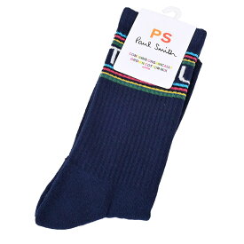 ピーエス ポール スミス PS Paul Smith ソックス MEN SOCK LOGO BIG M2A400MOAF659 47 ネイビー メンズ 【限定価格】