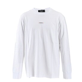 ディースクエアード DSQUARED2 クルーネック長袖Tシャツ S74GD1354 D20S020 Regular Fit Tee 100 ホワイト メンズ 2024年秋冬新作 2024AW ギフト プレゼント