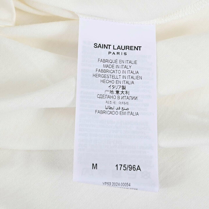 楽天市場】サンローラン Saint Laurent Tシャツ 663278 Y37AW 9744 