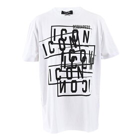 ディースクエアード DSQUARED2 Tシャツ S79GC0087 S23009 100 ホワイト メンズ 【ラスト1点 XLサイズ】 2024年秋冬新作 2024AW ギフト プレゼント