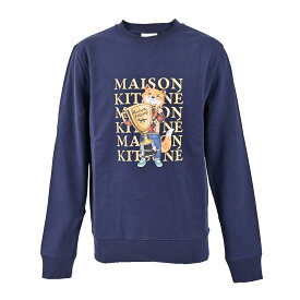 メゾン キツネ MAISON KITSUNE トレーナー LM00311KM0001 P480 ネイビー メンズ ギフト プレゼント 【ラスト1点 Lサイズ】