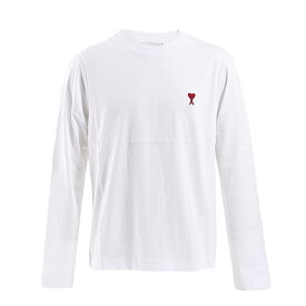 アミ AMI クルーネック長袖Tシャツ BFUTS235.724 100 ホワイト 2025年春夏 2025SS メンズ 期間限定価格 ギフト プレゼント 【ラスト1点 XXXlサイズ】